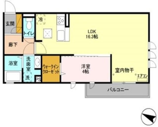 流山市おおたかの森北のアパートの間取り