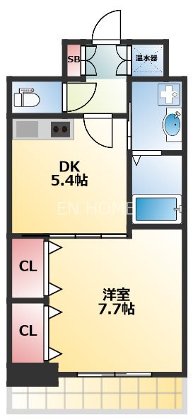 大阪市天王寺区上汐のマンションの間取り