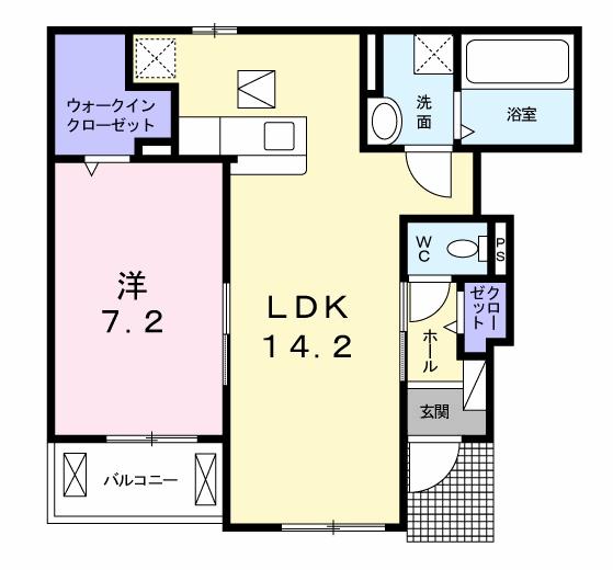 倉敷市片島町のアパートの間取り