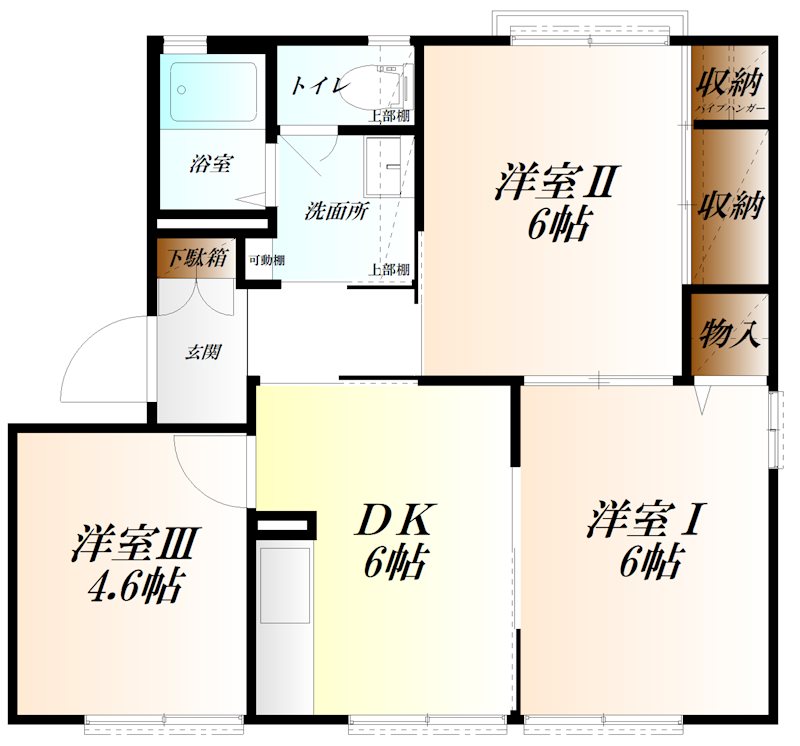 コーポユーアンドアイ　都市ガスの間取り