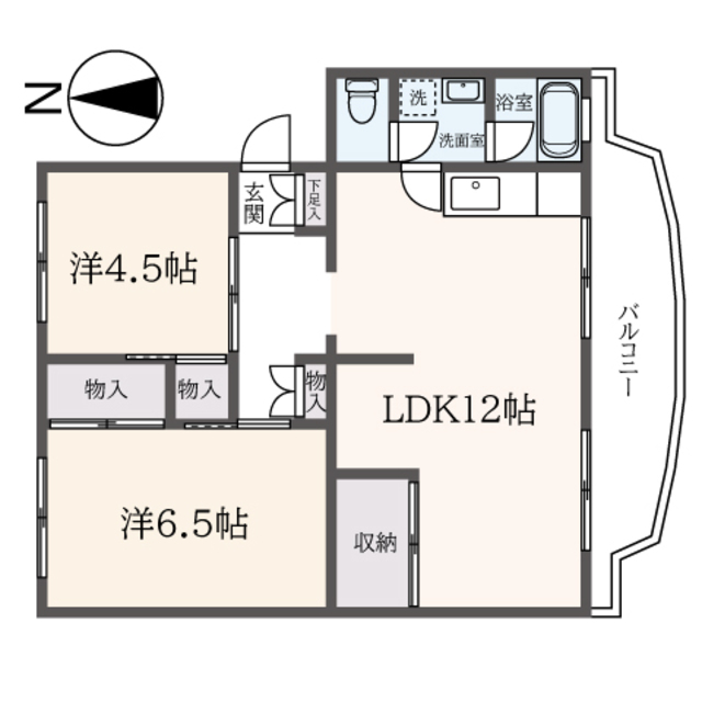 多摩ニュータウン落合団地Ｂ―５号棟の間取り