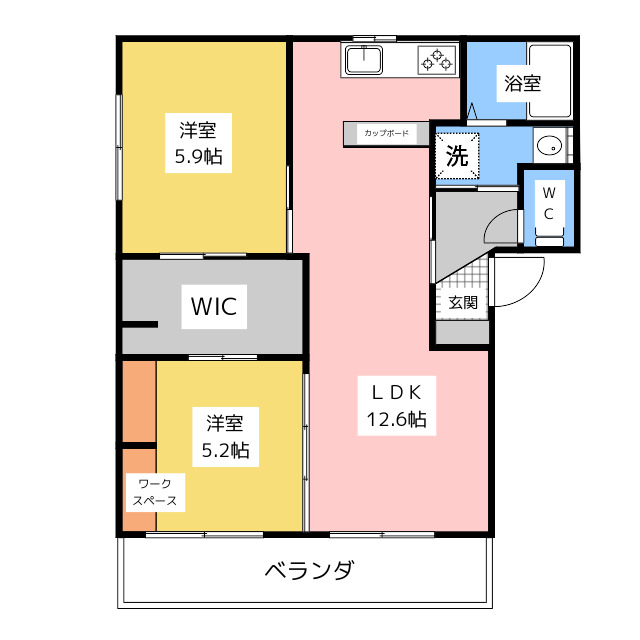 ファミーユ　Ｂ棟の間取り