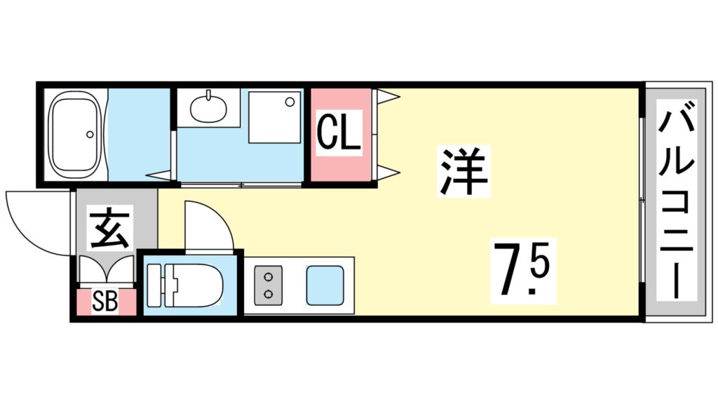 神戸市長田区山下町のアパートの間取り