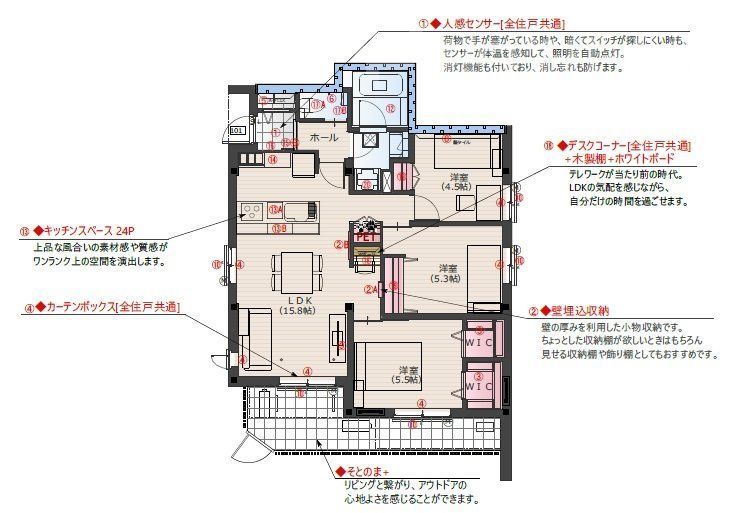 流山市おおたかの森北のマンションの間取り