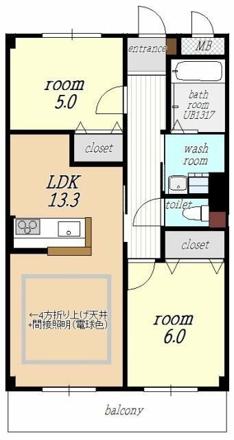 太陽ハイツの間取り