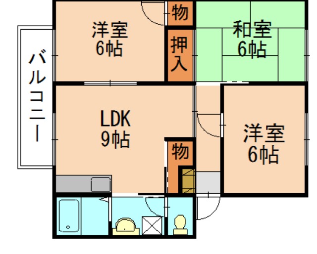 糟屋郡須惠町大字須惠のアパートの間取り