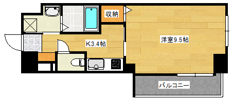 広島市南区宇品神田のマンションの間取り