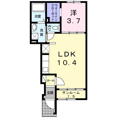 エコルポアイＮの間取り