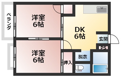 エルディム今泉町の間取り