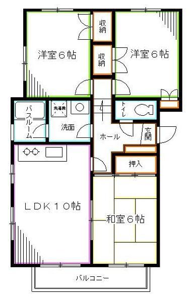 杉並区清水のマンションの間取り