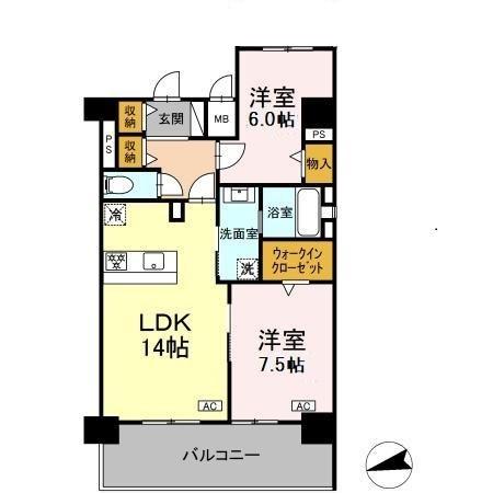 プロムナード鷹匠の間取り