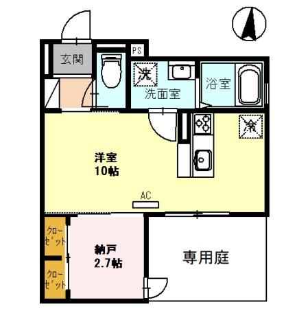 豊中市玉井町のアパートの間取り