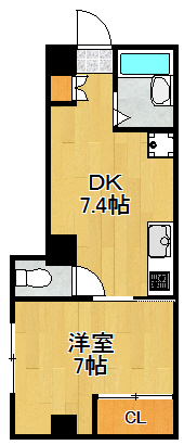 川崎市中原区丸子通のマンションの間取り