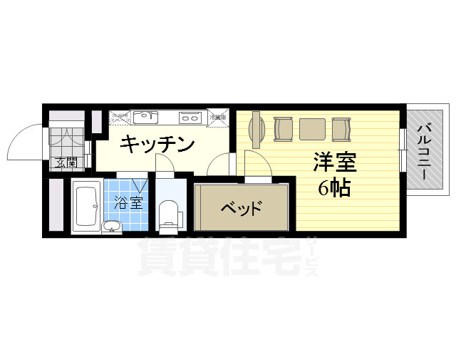 レオパレスグリーンローズの間取り