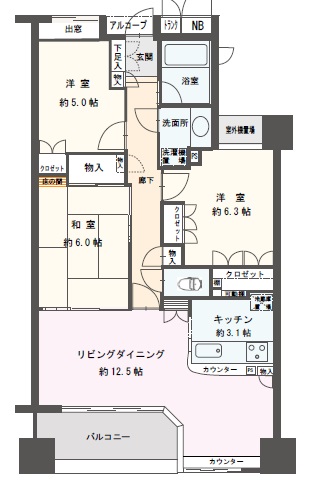 港北ガーデンハウスセンター南ステーションフロントの間取り