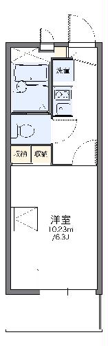 レオパレスレコルテ松ヶ枝の間取り