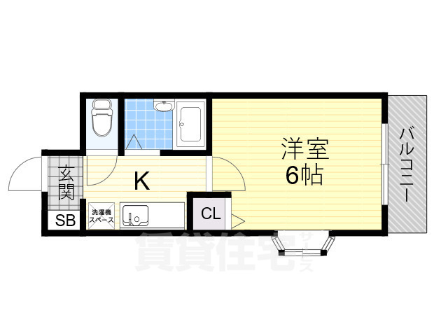 大阪市住吉区我孫子西のマンションの間取り