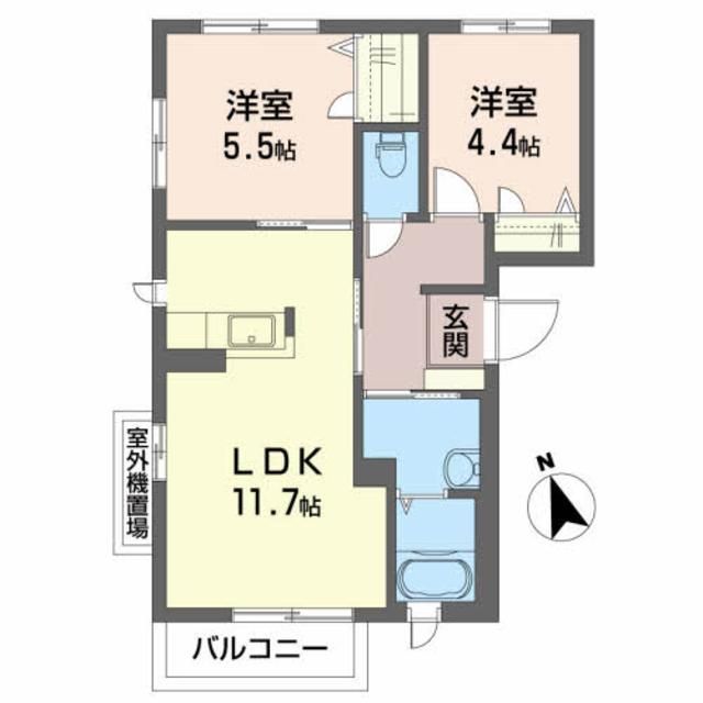 郡山市大町のアパートの間取り