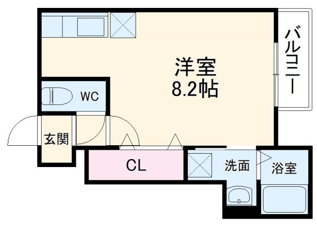 京都市西京区大枝中山町のアパートの間取り