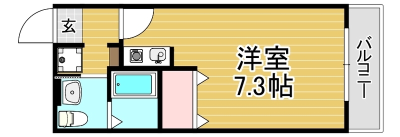 福岡市城南区神松寺のアパートの間取り