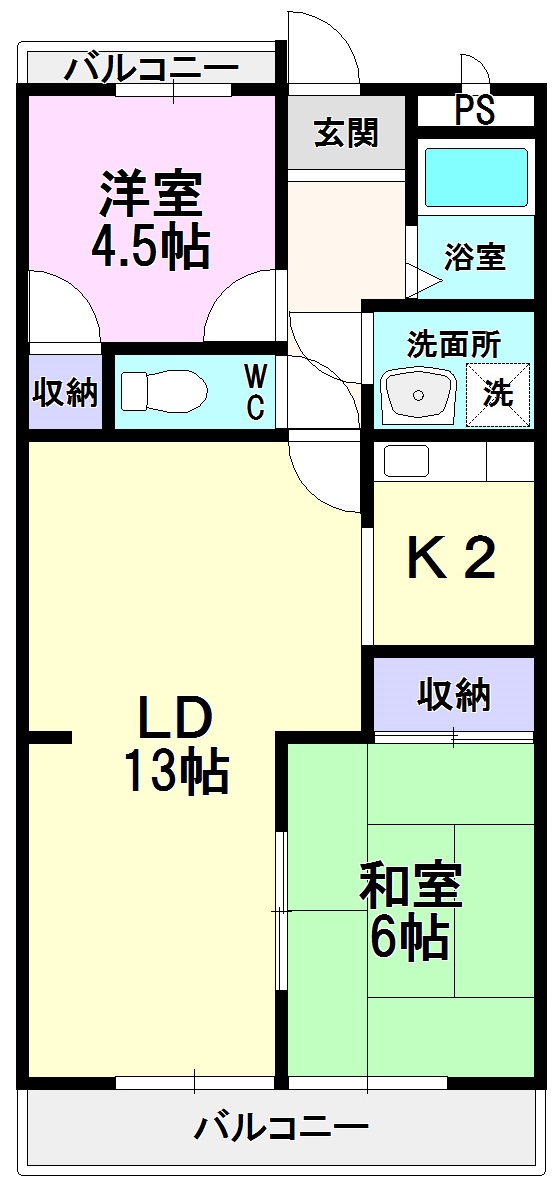 サンパル戸崎の間取り