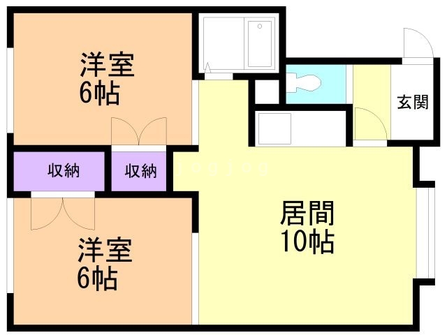 石狩市花川南七条のアパートの間取り