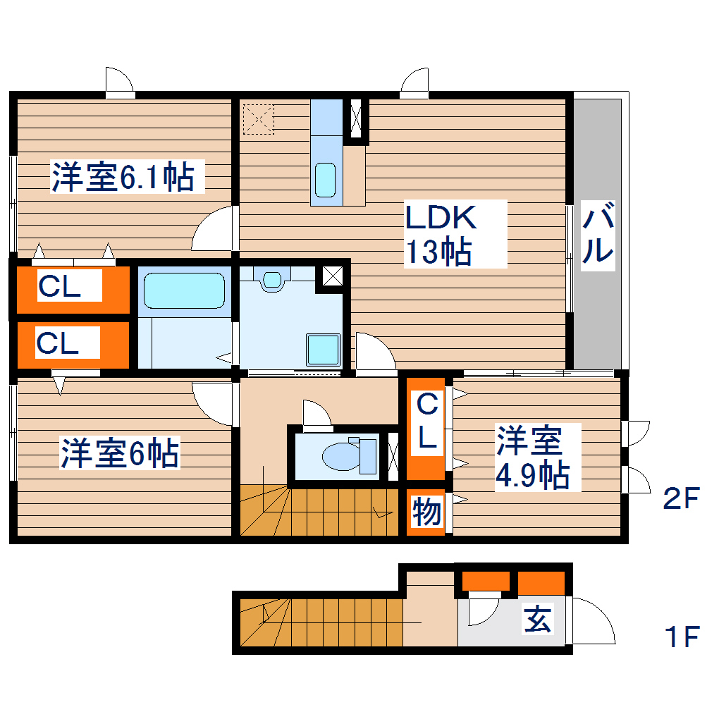 シュクレAの間取り