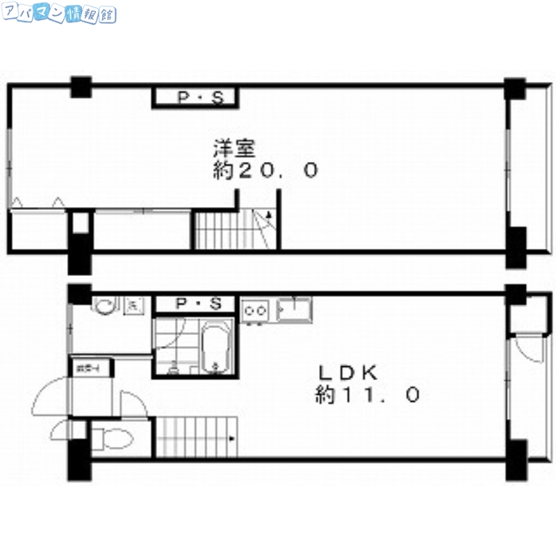 上所マンションB棟の間取り