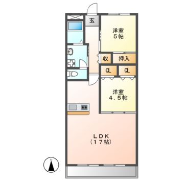 明正雅ハイツの間取り