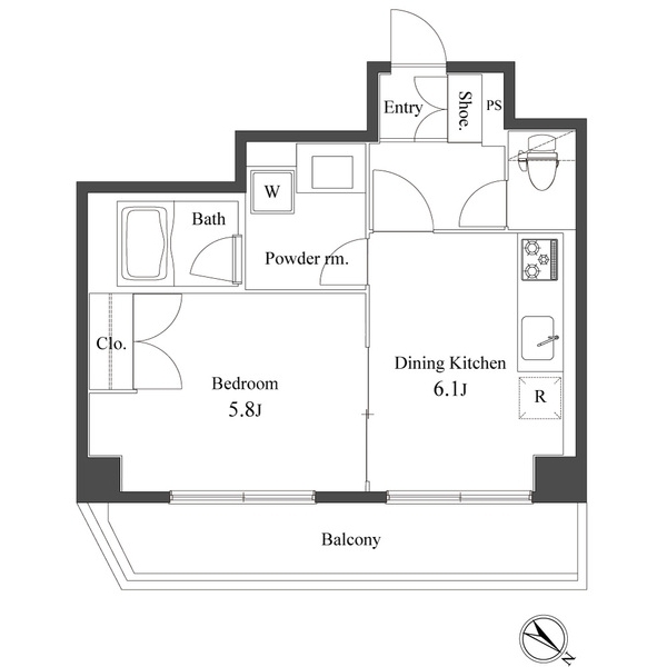 プライマル小石川の間取り