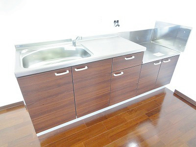 キッチン　二口コンロ設置可能キッチンになります。