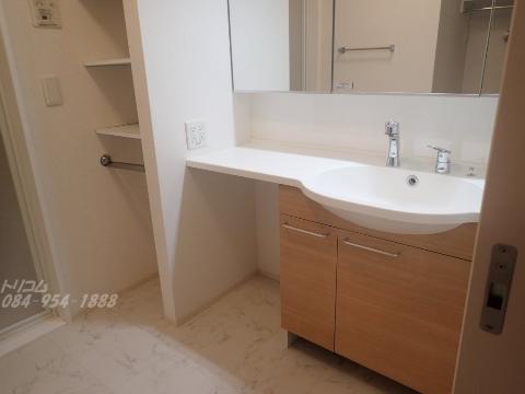 洗面設備　カウンター付洗髪洗面化粧台（イメージ）