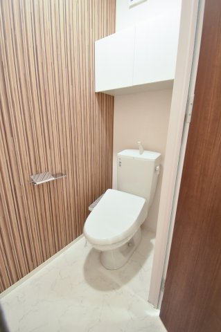 トイレ　清潔感があるトイレです。入るとホッとする、そんな空間。
