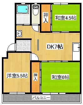 マンション野津の間取り写真