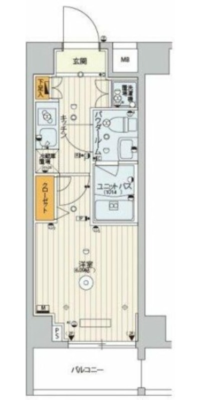 スカイコート品川パークサイドIIの間取り写真