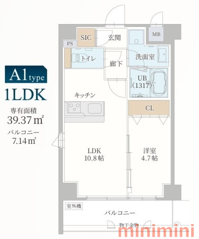 阪急千里線 豊津駅 徒歩7分 5階建 新築の間取り写真
