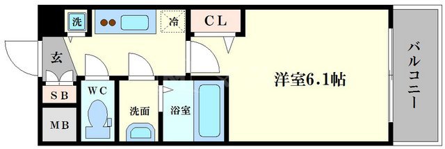 プレサンス松屋町駅前の間取り写真