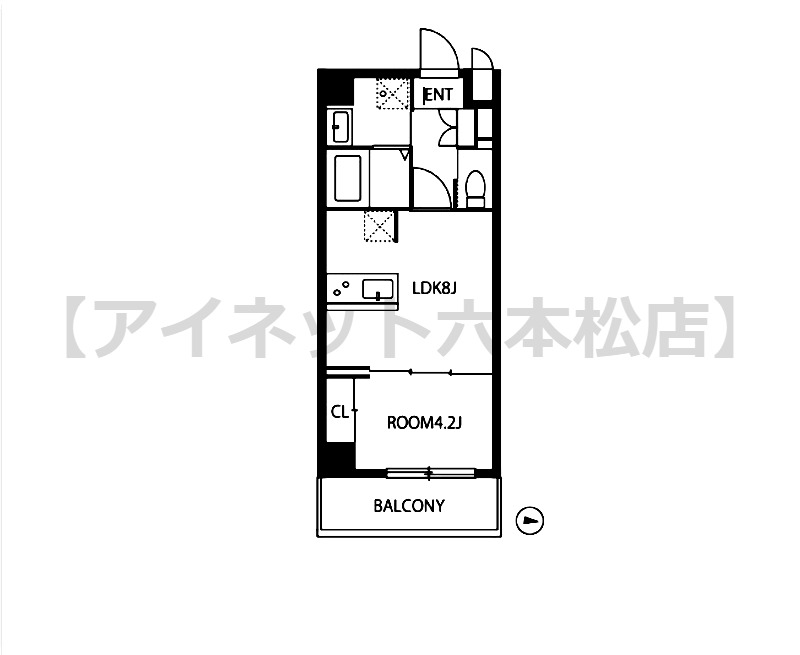 地下鉄七隈線 茶山駅 徒歩5分 6階建 築7年の間取り写真