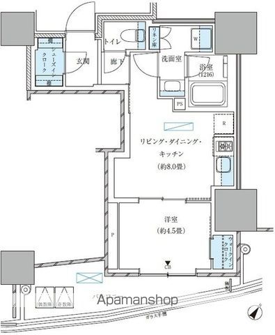 パークアクシス五反田スカイタワーの間取り写真