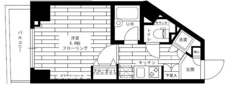 東急田園都市線 三軒茶屋駅 徒歩8分 12階建 築22年の間取り写真