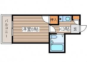 広島市西区己斐西町のマンションの間取り