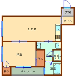 広島県広島市東区矢賀３の賃貸マンションの間取り