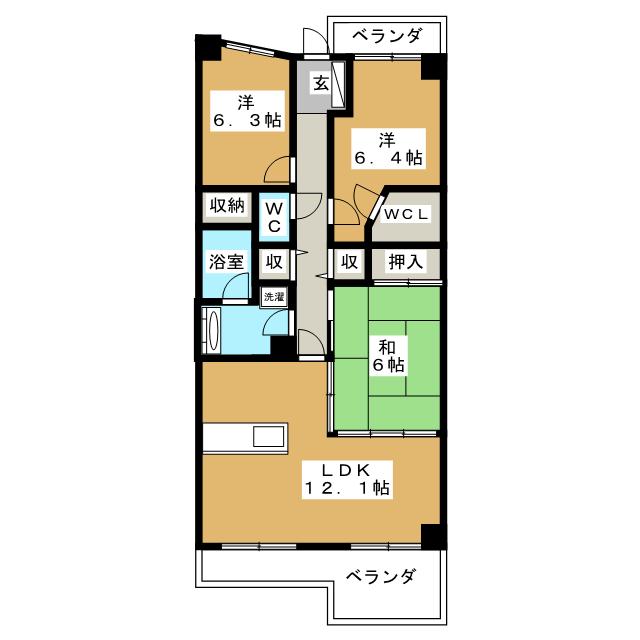 オーベル新柏の間取り