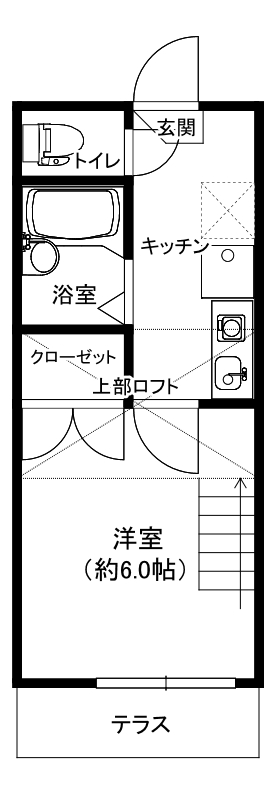 山形市宮町のアパートの間取り