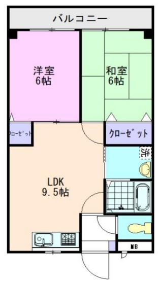 東武東上線 下赤塚駅 徒歩14分 3階建 築25年の間取り写真
