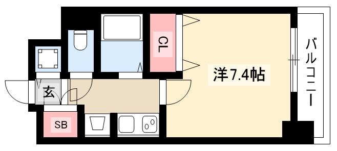 プレサンス名古屋駅前グランヴィルの間取り