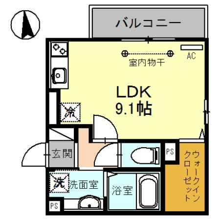 鯖江市杉本町のアパートの間取り