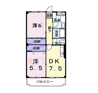 さぬき市志度のマンションの間取り