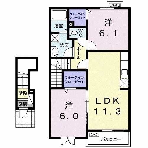 関市倉知のアパートの間取り