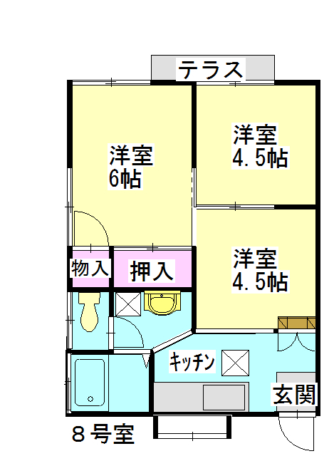 曙コーポの間取り